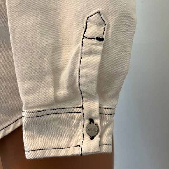 Carhartt Work In Progress Collared Denim Button Down Long Sleeve - Picture 6 of 11